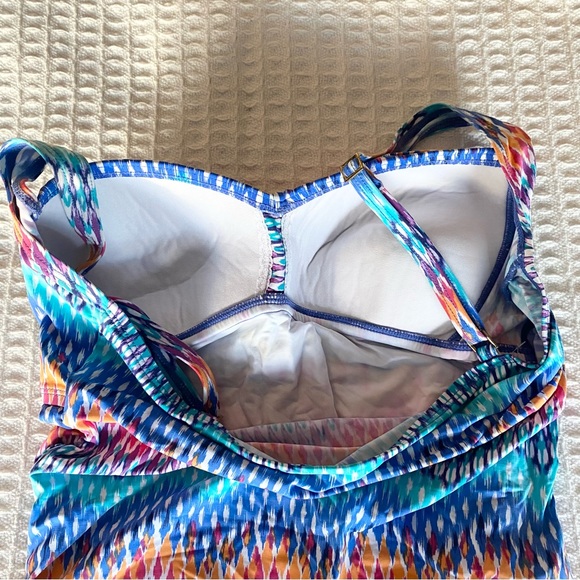 La Blanca printed tankini swim top size 8 - Picture 5 of 5